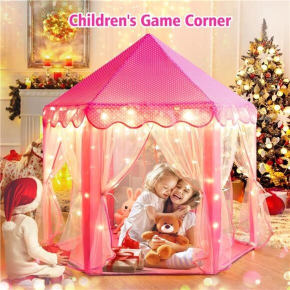 Monobeach Princess Tent Girls Large‎ Playhouse Kids Castle Play Tent with Star - Picture 4 of 6